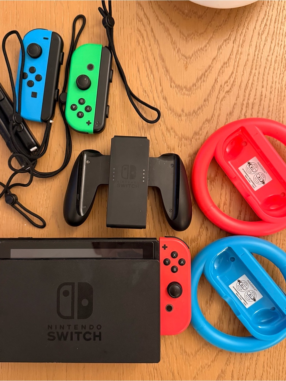 Nintendo Console with Neon Red, Neon Blue & Green Joy-Con Accessories